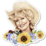 Ambar Del Moral Dolly Parton Wild Flowers Sticker