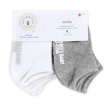 Burt's Bees Set of 6 Solid Ankle Socks-Heather Grey