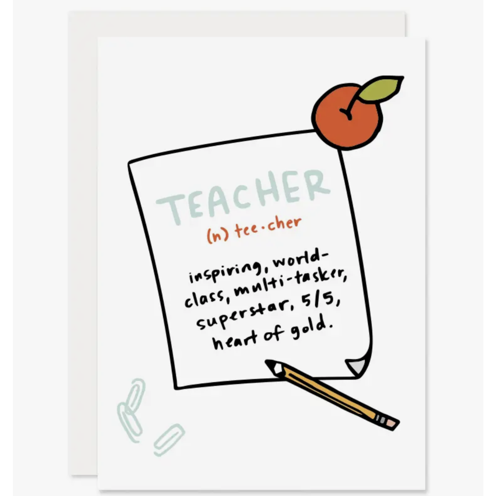Hello Doodle Teacher Definition Card