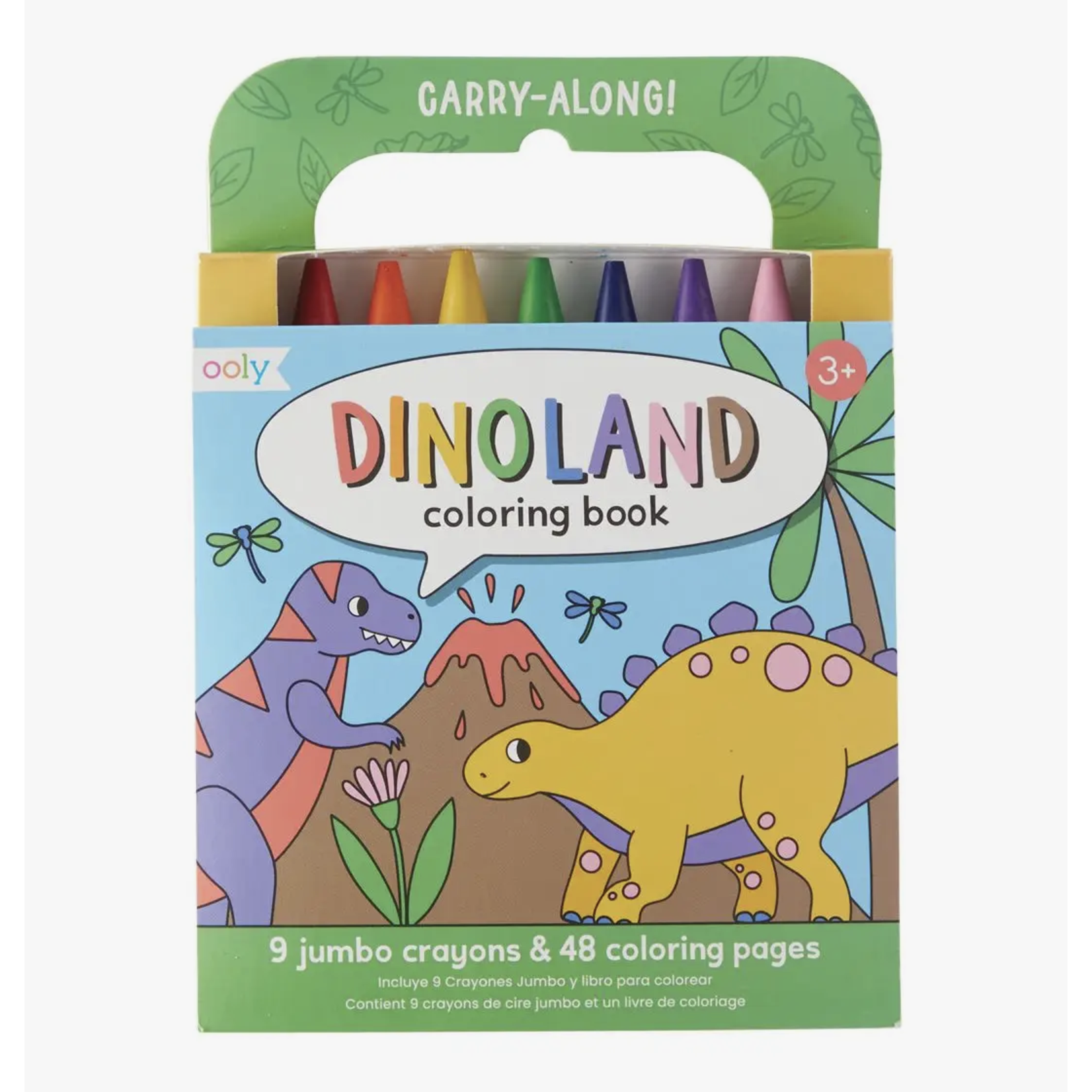 OOLY Carry Along Crayon & Coloring Book Kit-Dinoland
