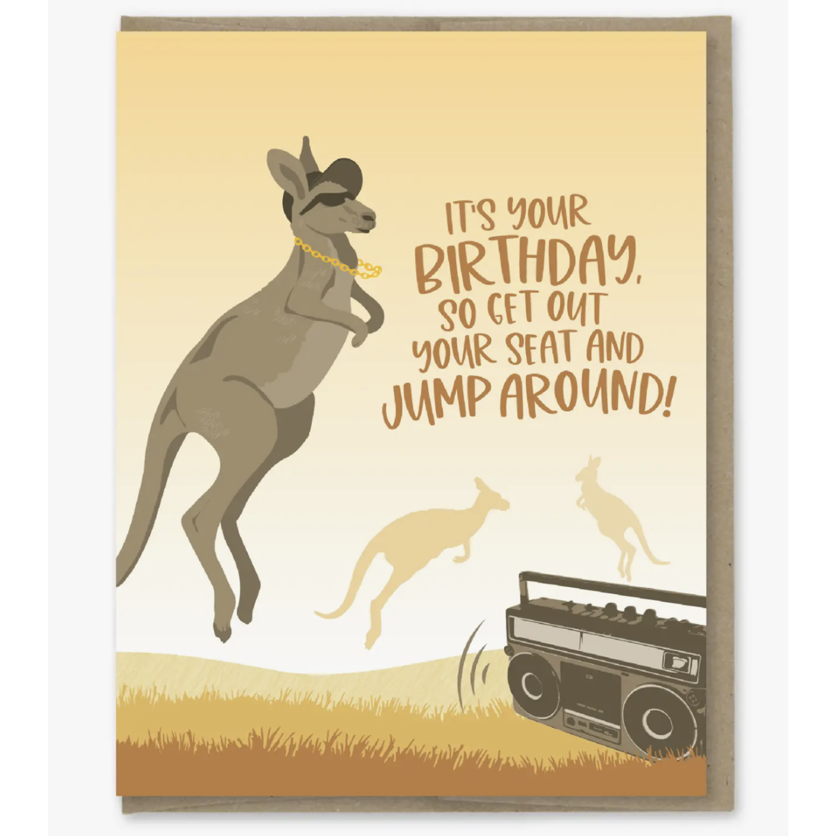 Modern Printed Matter Jump Around Birthday Card