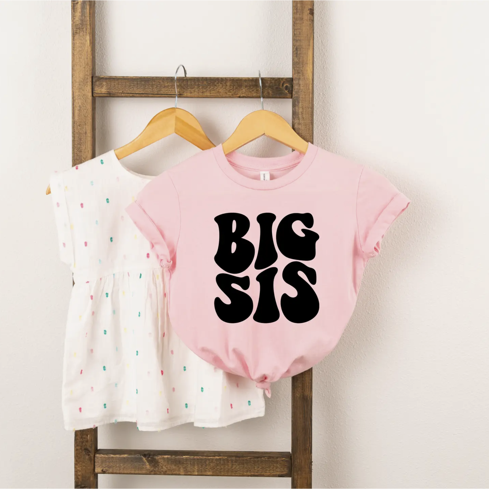 The Juniper Shop Big Sis Wavy Tee- Pink