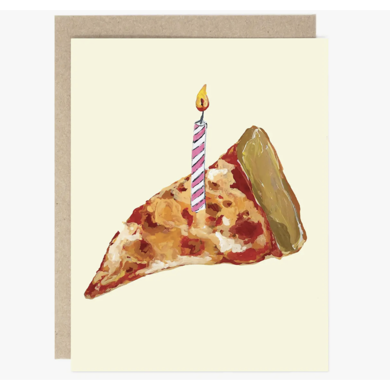 Drawn Goods Birthday Pizza Slice Card