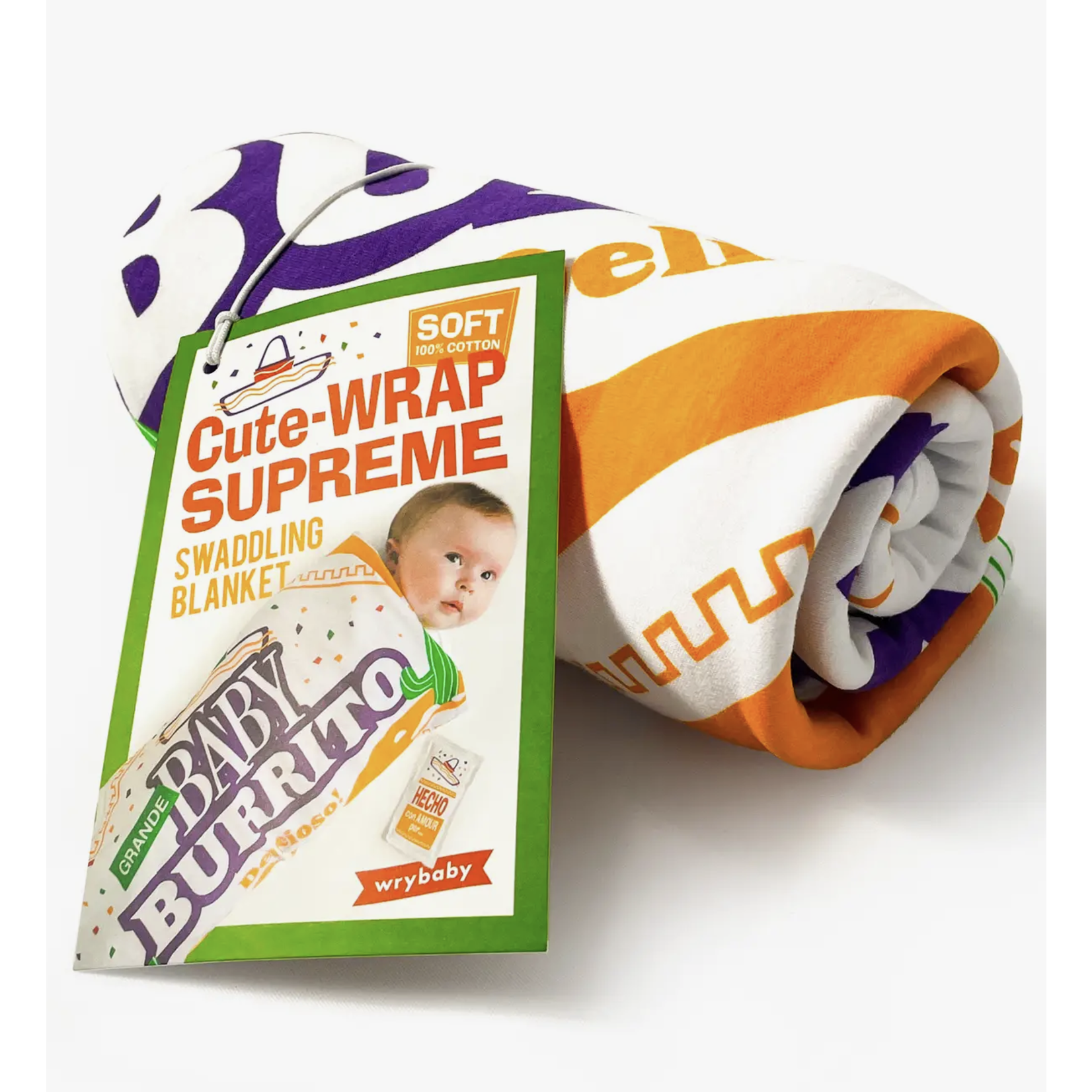 Wry Baby Fast Food Baby Burrito Swaddling Blanket