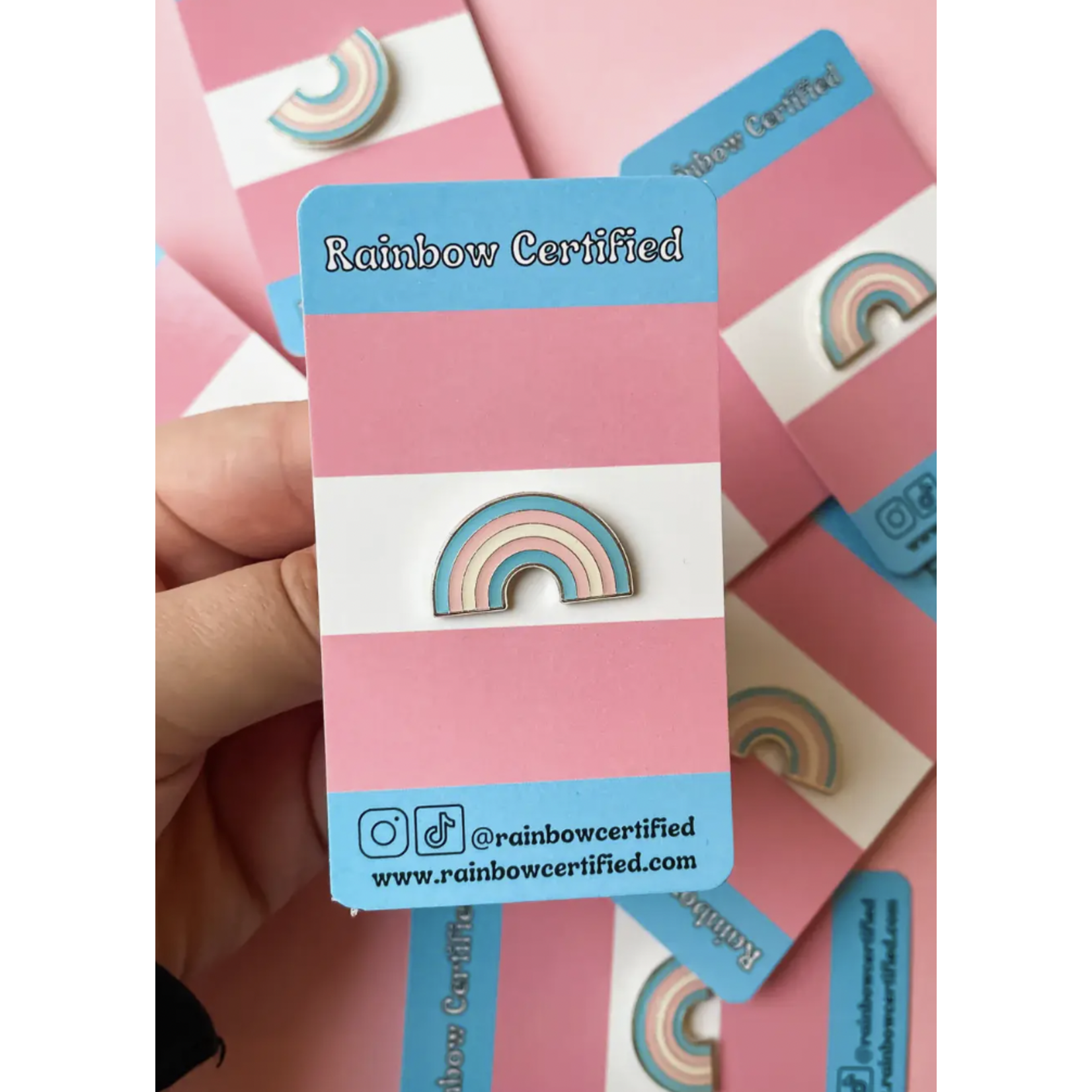 Rainbow Certified Transgender Rainbow Pin