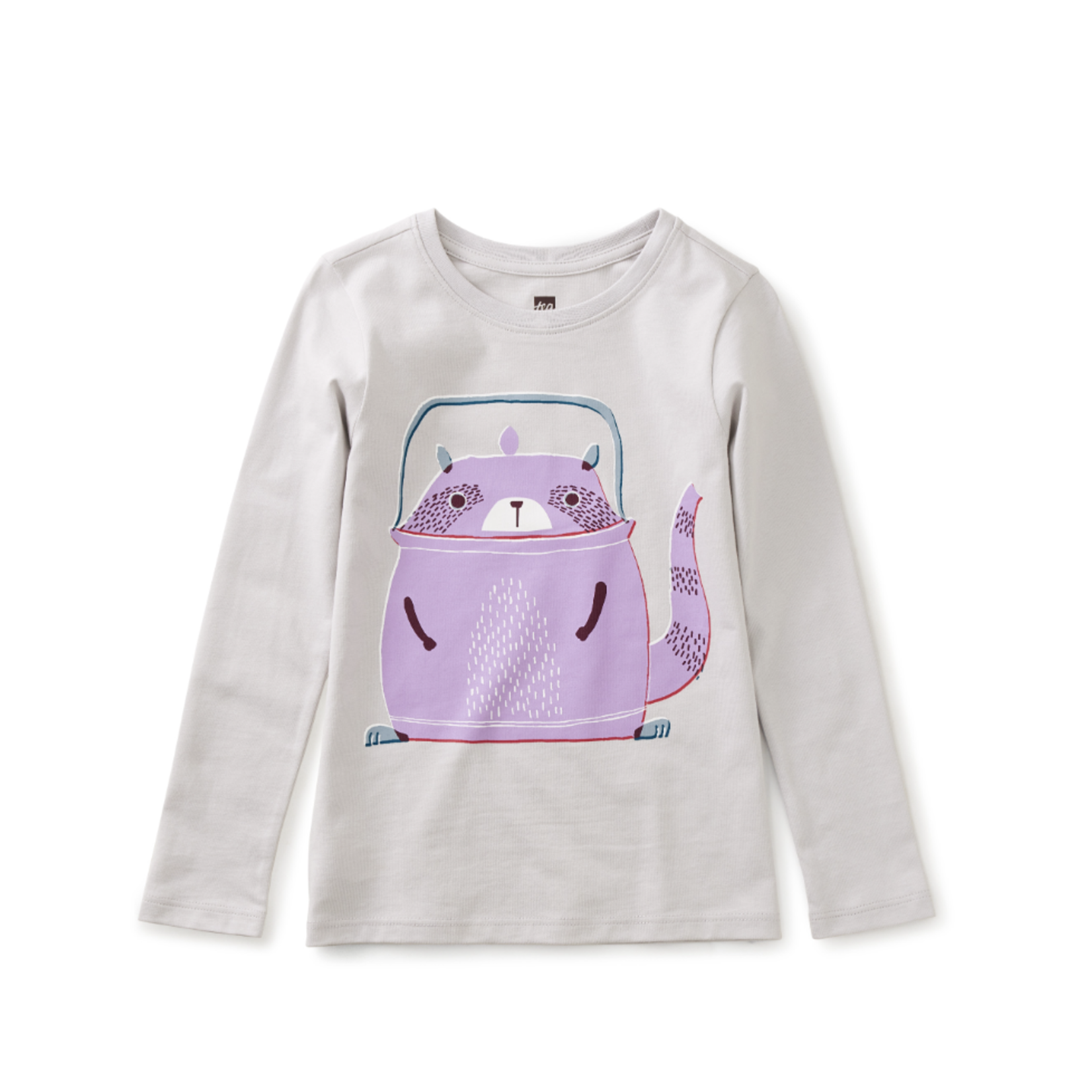 Tea Collection Tanuki Graphic Tee-Dove-FINAL SALE