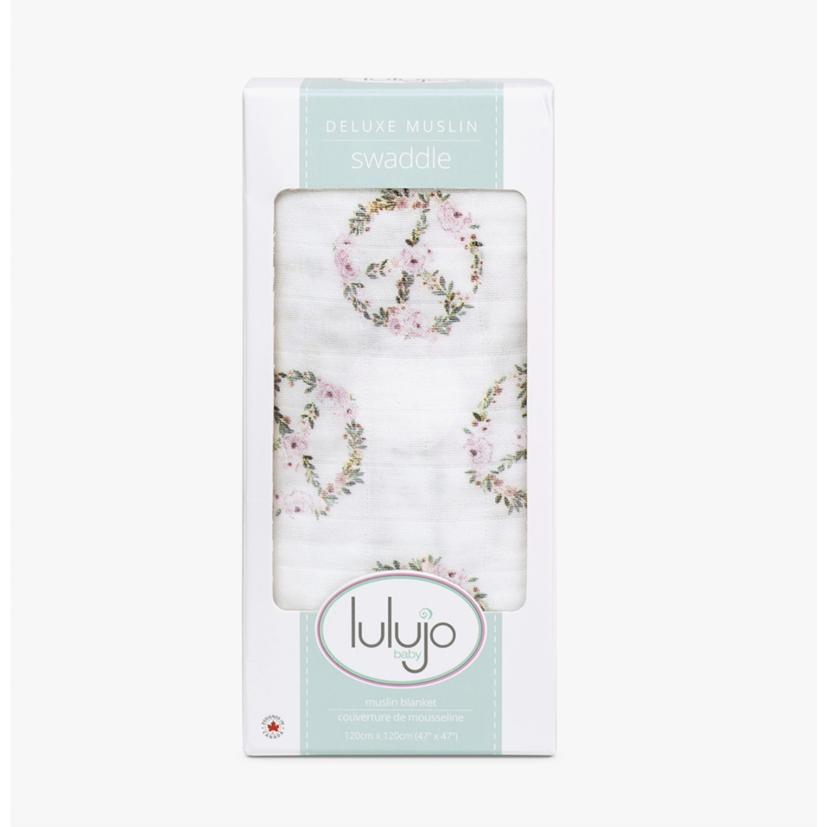 Lulujo Deluxe Bamboo Swaddle - Peace