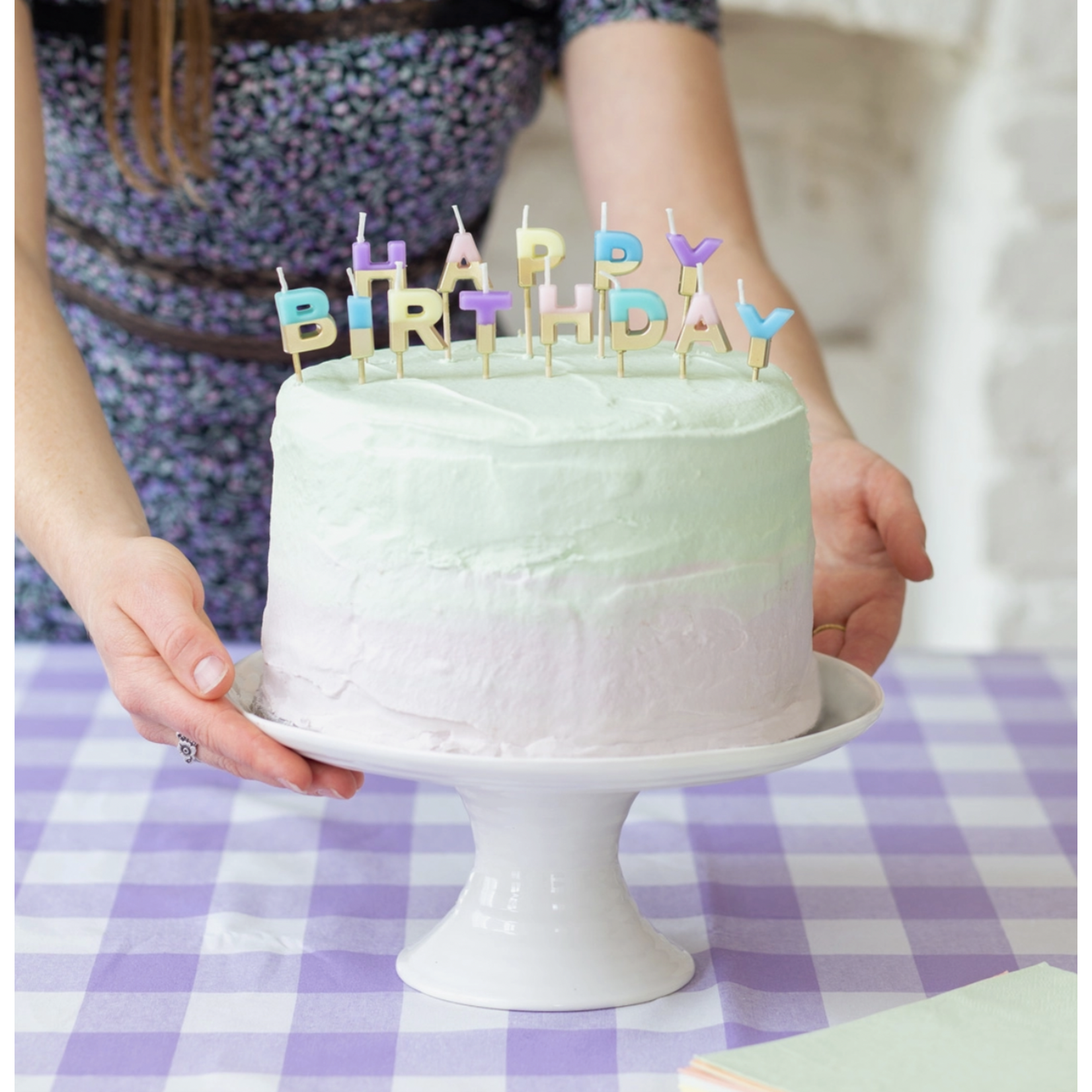 Talking Tables Pastel Color Happy Birthday Candles
