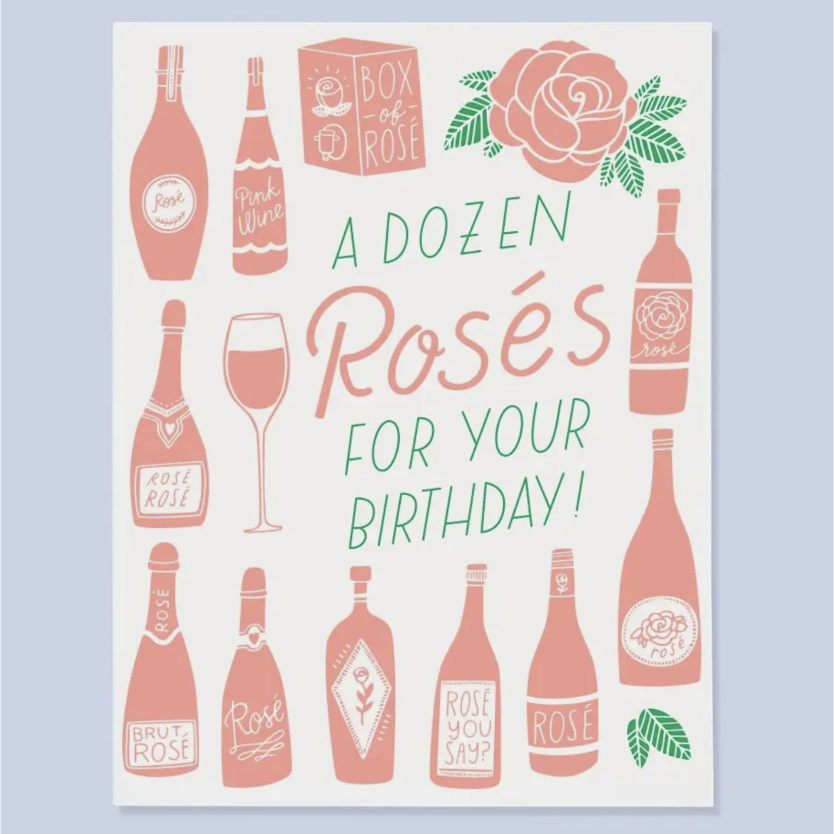 The Good Twin Dozen Rosés Birthday Card