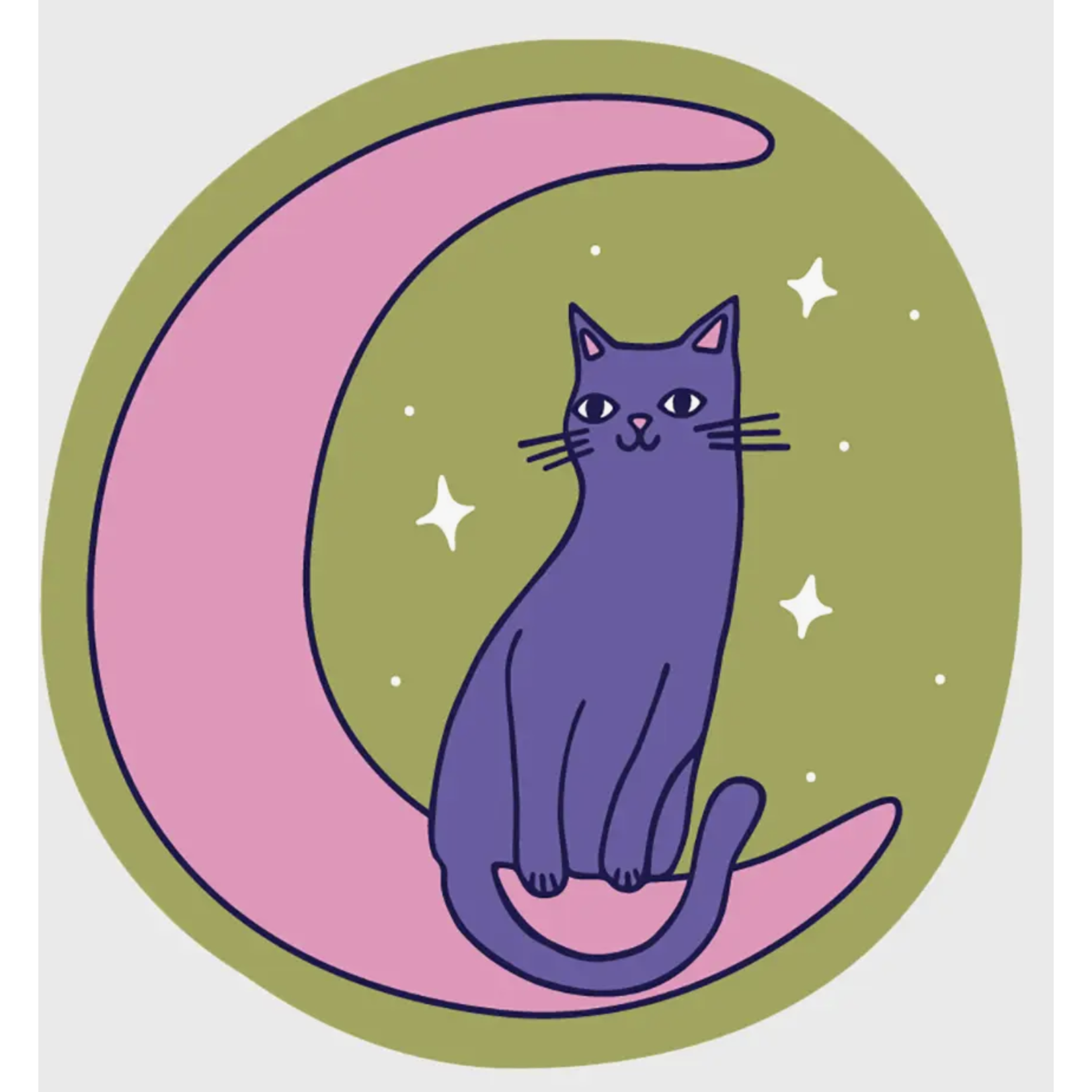 The Good Twin Moon Kitty Sticker