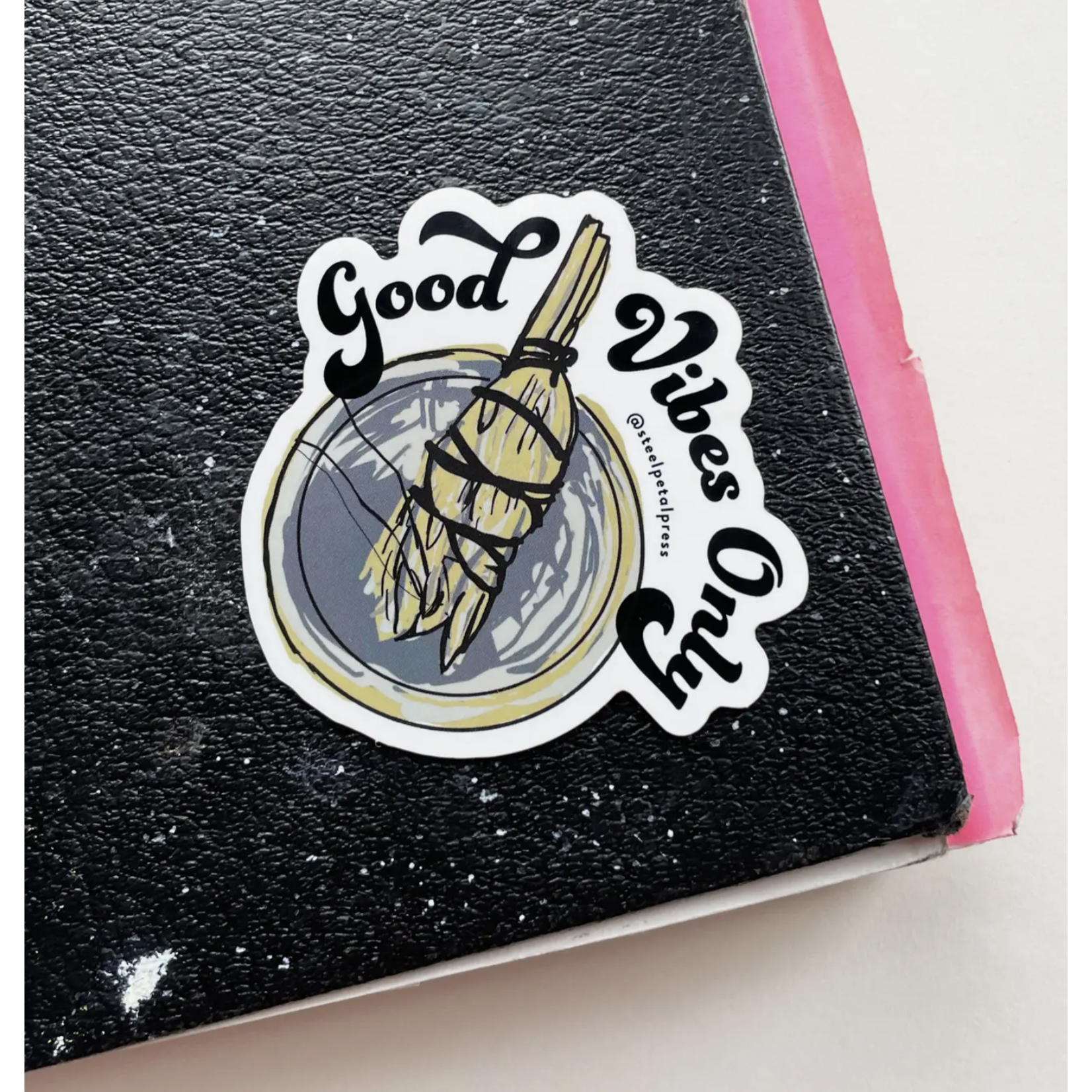 Steel Petal Press Good Vibes Sage Sticker