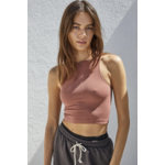 By Together Run Away Crop Top-Chestnut