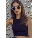By Together Run Away Crop Top-Black