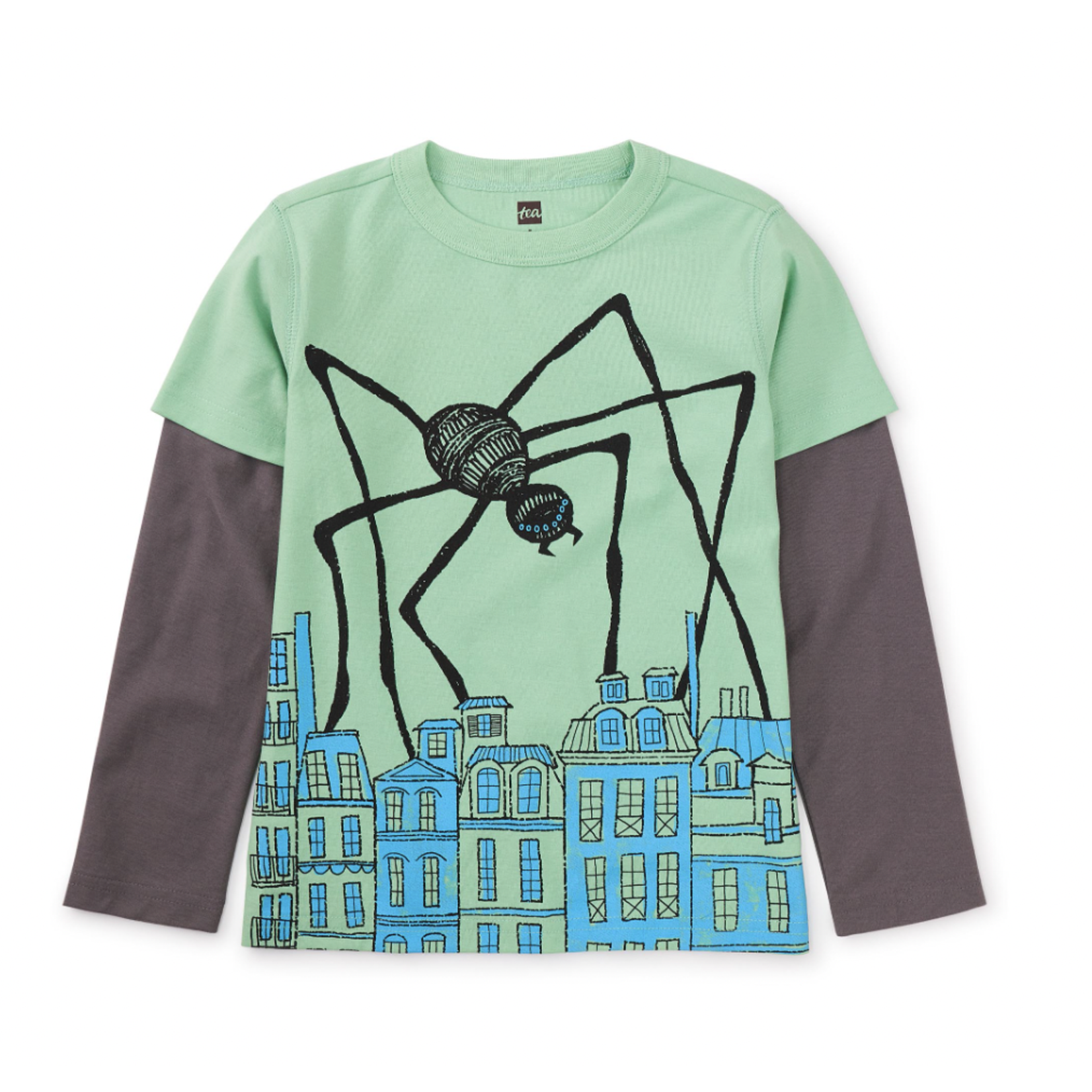 Tea Collection Spider Layer Sleeve Graphic Tee-Parkside-FINAL SALE