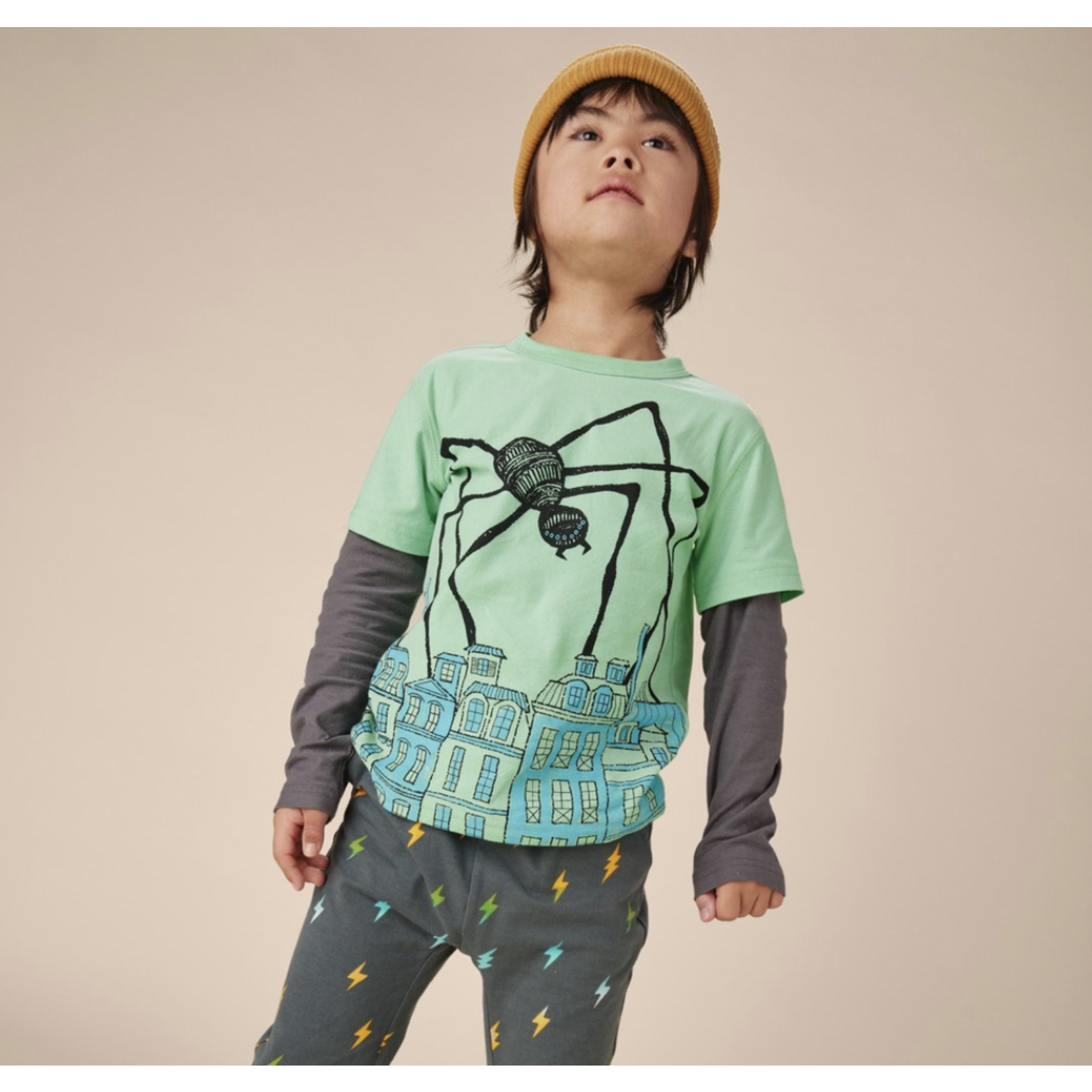 Tea Collection Spider Layer Sleeve Graphic Tee-Parkside-FINAL SALE