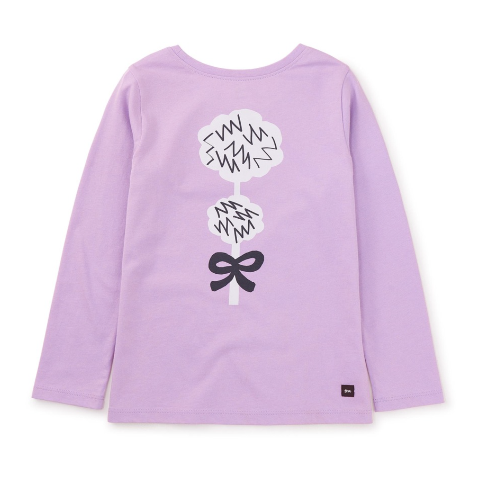 Tea Collection Poodle and Bow Graphic Tee-Sheer Lilac