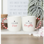 Something Different Naughty and Nice Couples Christmas Mug Set