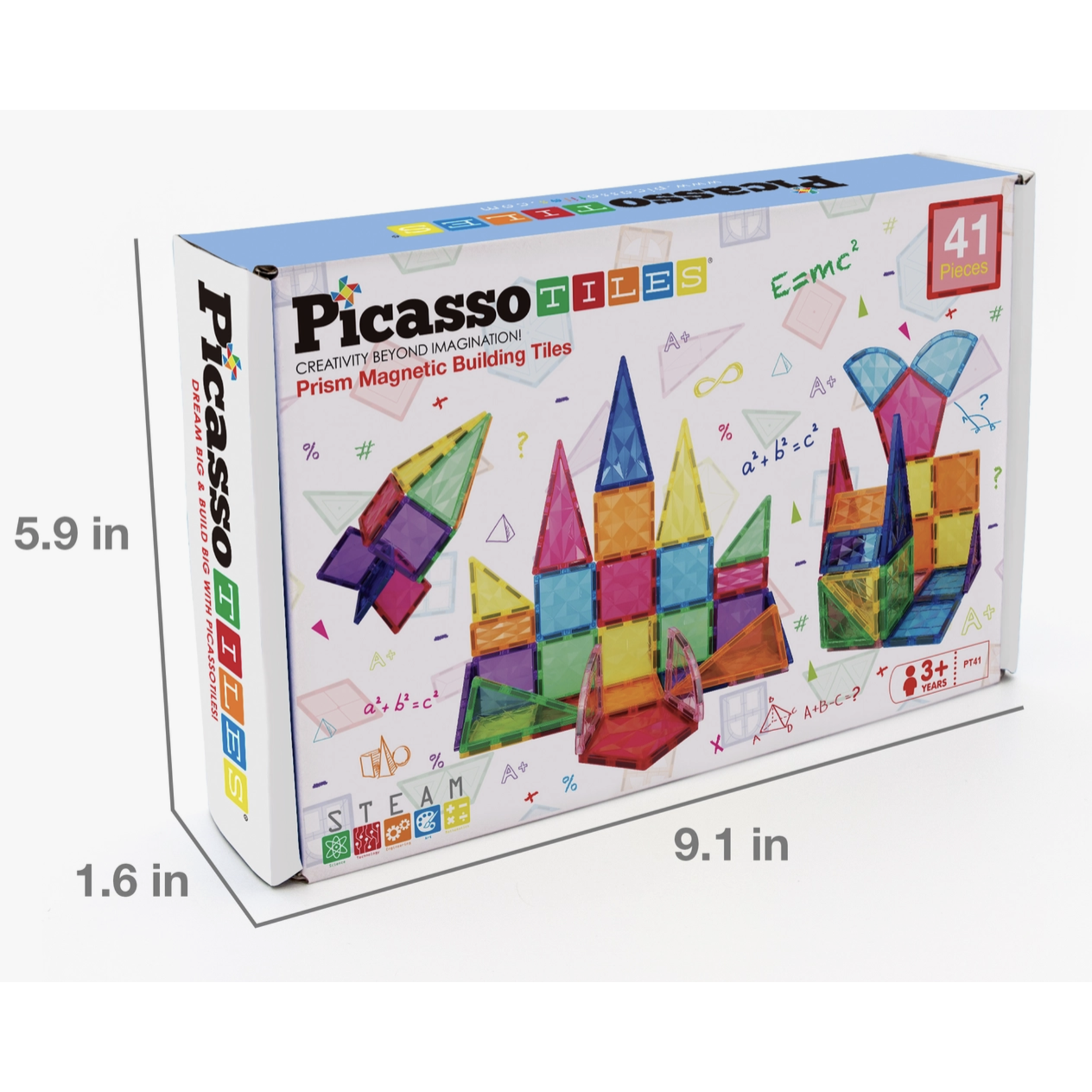 Picasso Tiles 41 Piece Prism Magnetic Building Block Set