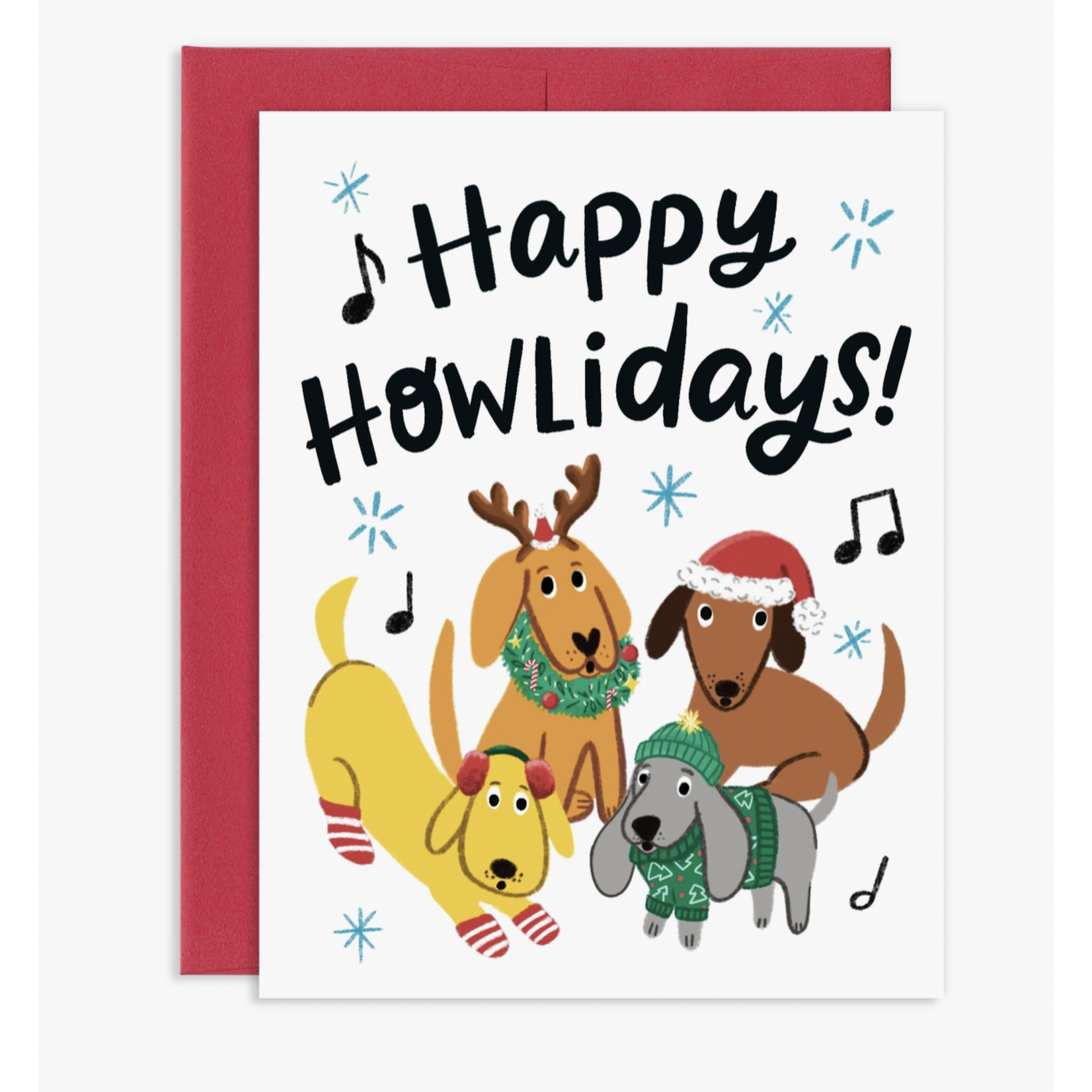 Grey Street Paper Happy Howlidays Dog Greeting Card