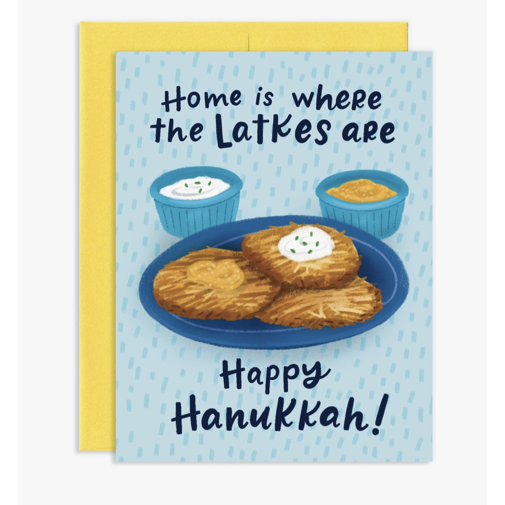 Grey Street Paper Latkes Hanukkah Greeting Card / Boxed Set of 6-FINAL SALE