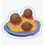 Grey Street Paper Pasta & Meatballs Sticker