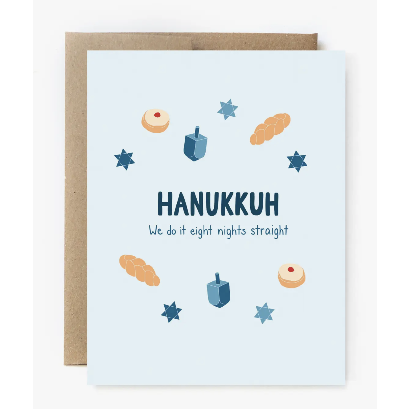 Unblushing Hanukkah Card - Eight Nights