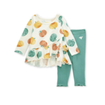 Burt's Bees Grateful Pumpkins Tunic & Ribbed Legging Set-Eggshell - FINAL SALE