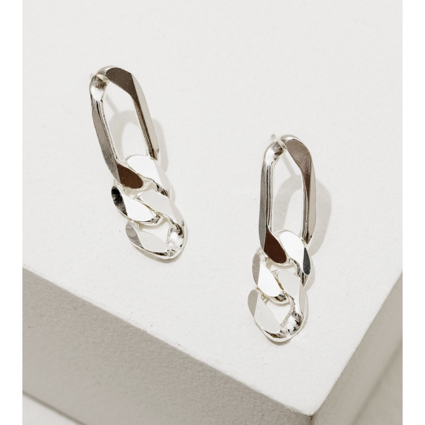 Larissa Loden Chain Post Earrings Silver