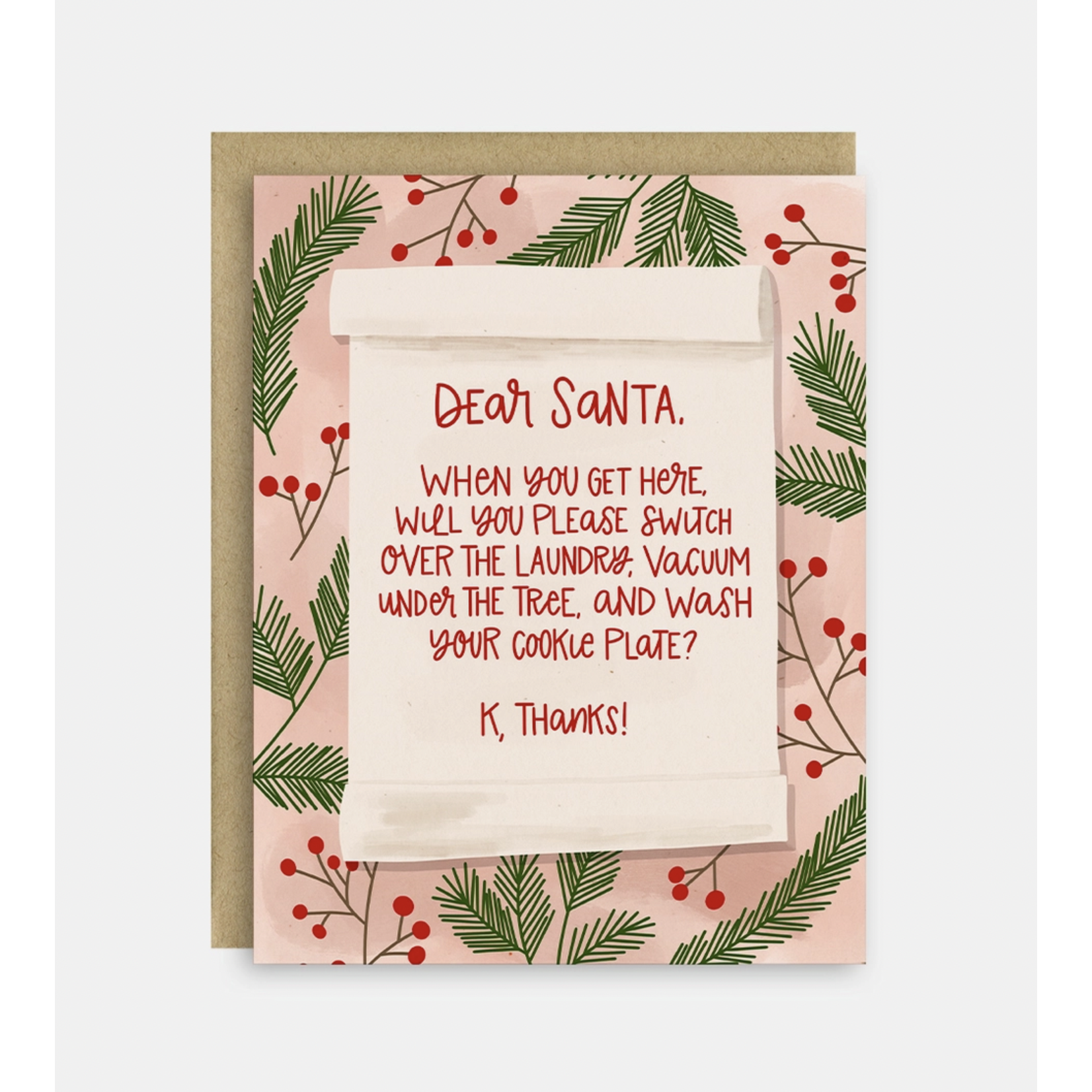 Little Lovelies Studio Dear Santa Christmas Card