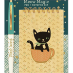 Night Owl Paper Goods Meow Magic Gift Set - Mini Notepad & Pen
