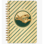 Night Owl Paper Goods Puppy Pages Wood Notebook - Reading Dog
