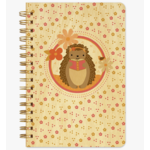 Night Owl Paper Goods Reading Hedgehog Wood Notebook