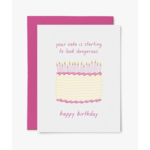 Tiny Hooray Dangerous Cake Birthday Card