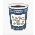 Sammy Gorin New York Coffee Cup We Are Happy to Serve You Sticker