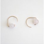 Hooks & Luxe Short Hook Earrings - Rose Quartz