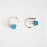 Hooks & Luxe Short Hook Earrings - Turquoise