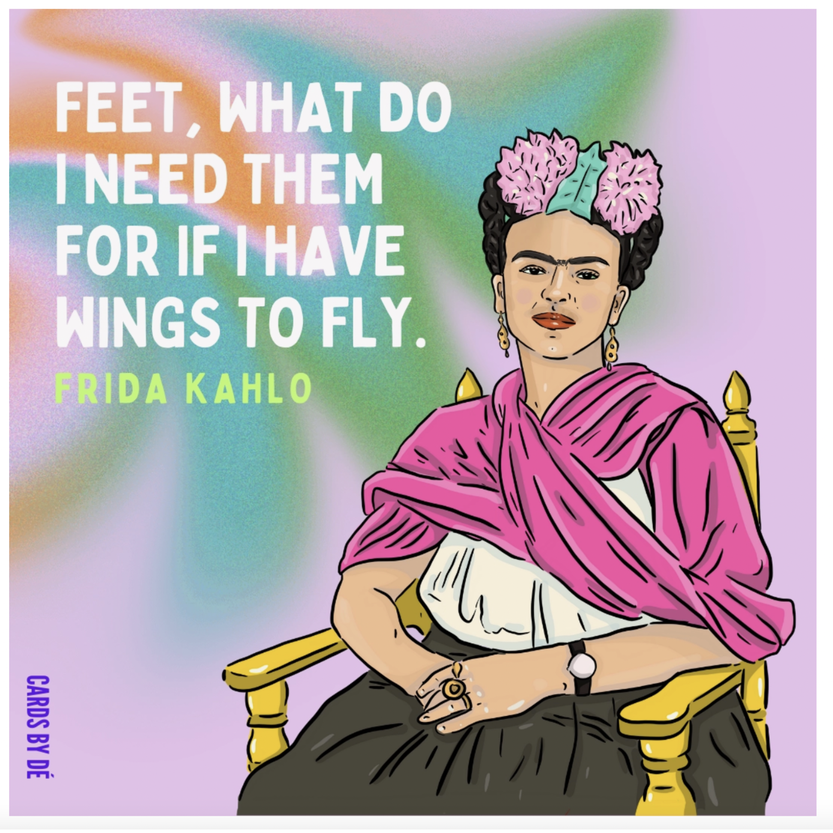 Cards by De Frida Kahlo Sticker