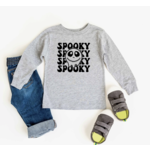 The Juniper Shop Spooky Smiley Jack Toddler Tee-Heather Grey