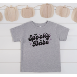 The Juniper Shop Spooky Babe Toddler Tee-Multi Color/Heather Grey