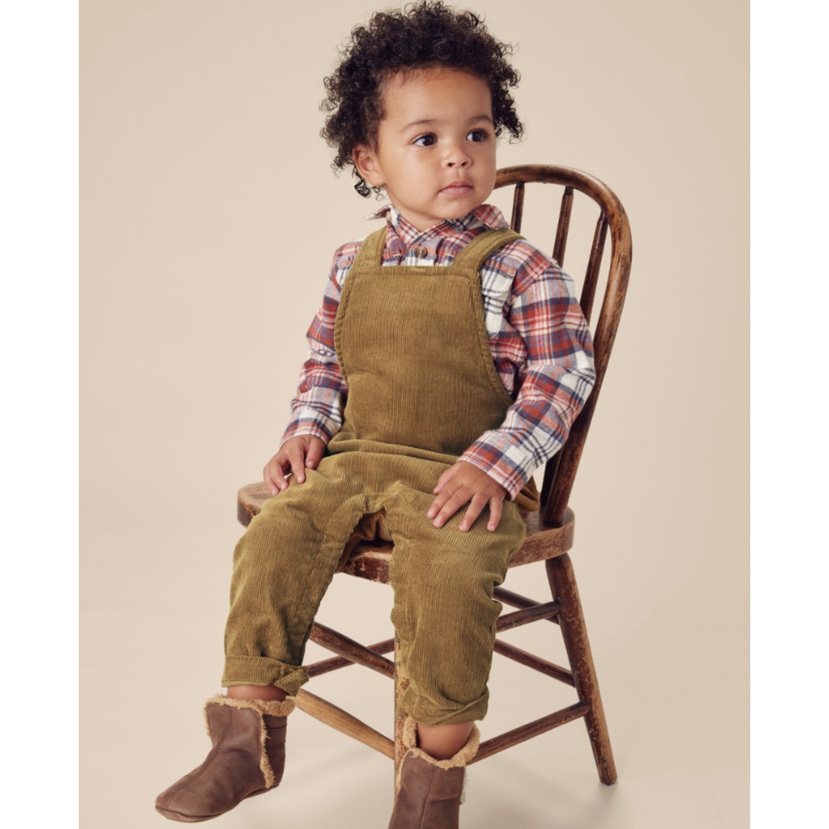 Tea Collection Corduroy Baby Overalls-Raw Umber - FINAL SALE