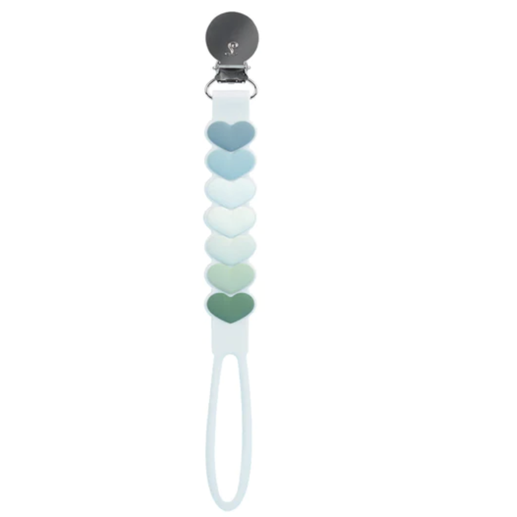 Loulou Lollipop Beadless Pacifier Clip -Sweetheart Blue