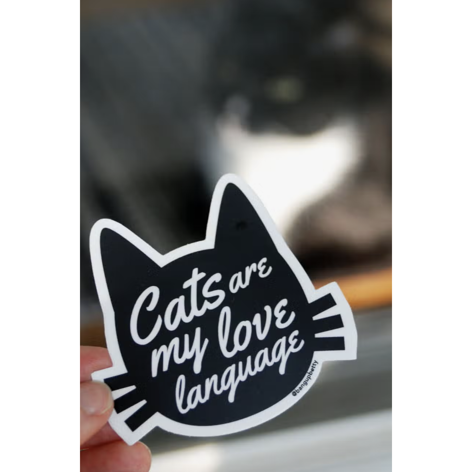 Bang Up Betty Cats Are My Love Language Sticker