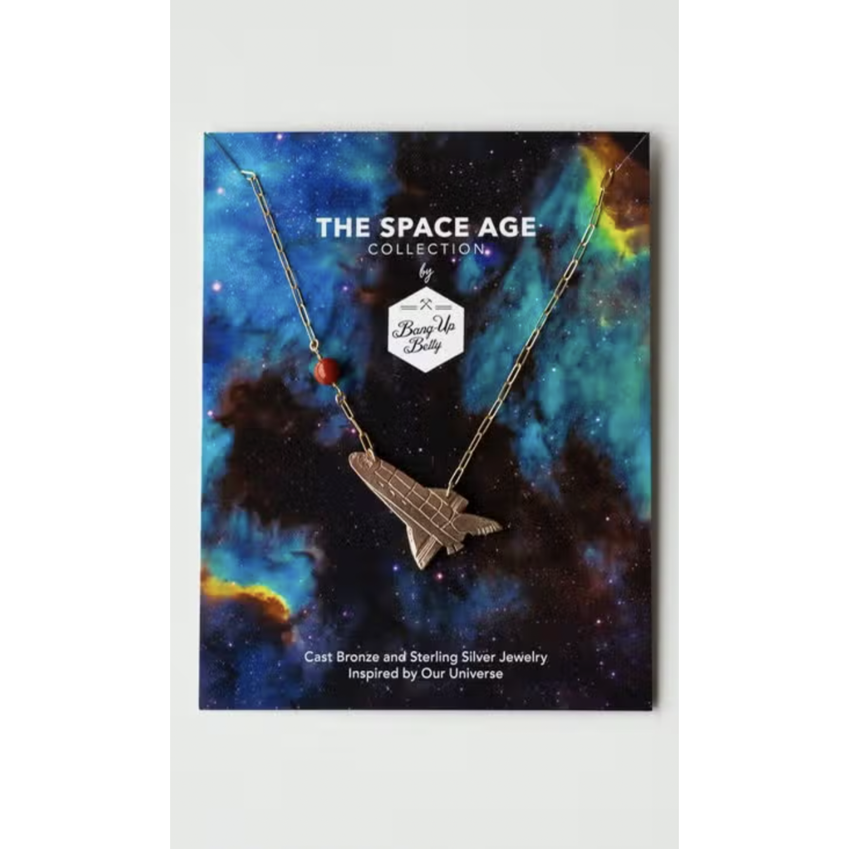 Bang Up Betty Space Shuttle Necklace Bronze FINAL SALE