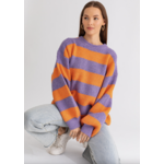 Lelis Tiff Oversized Striped Sweater-Orange/Purple