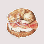 Stay Home Club Bagel Cat Sticker