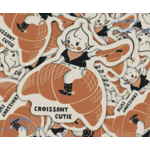 Molly Illustrations Croissant Cutie Kewpie Sticker