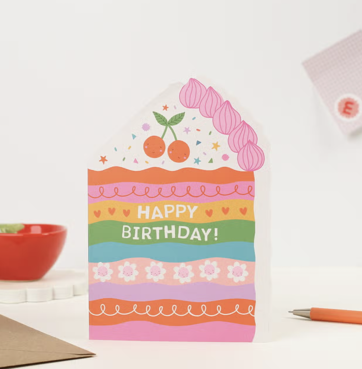 Cake Die Cut Birthday Card The Brass Owl