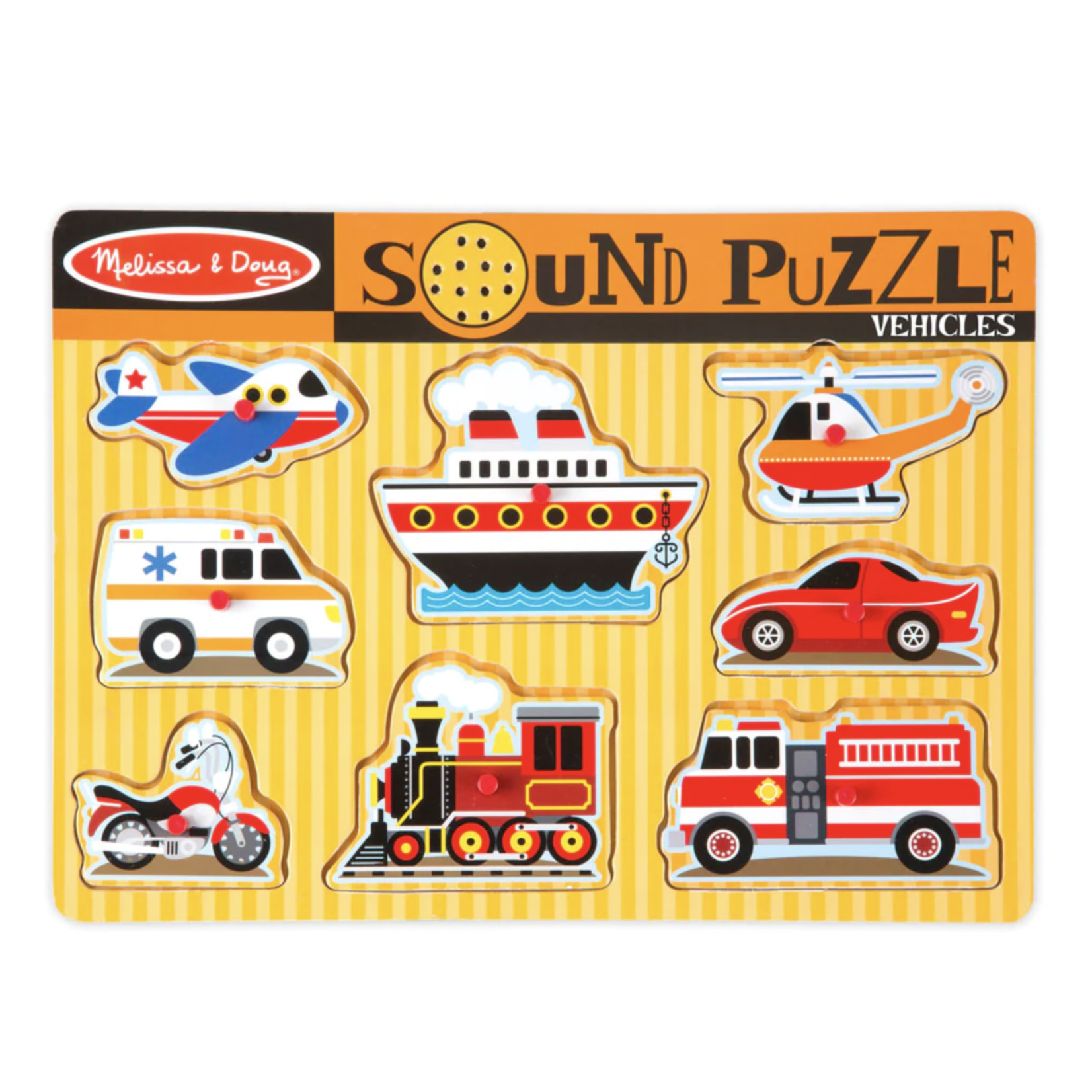 Melissa & Doug Vehicles Sound Puzzle - 8 Pieces