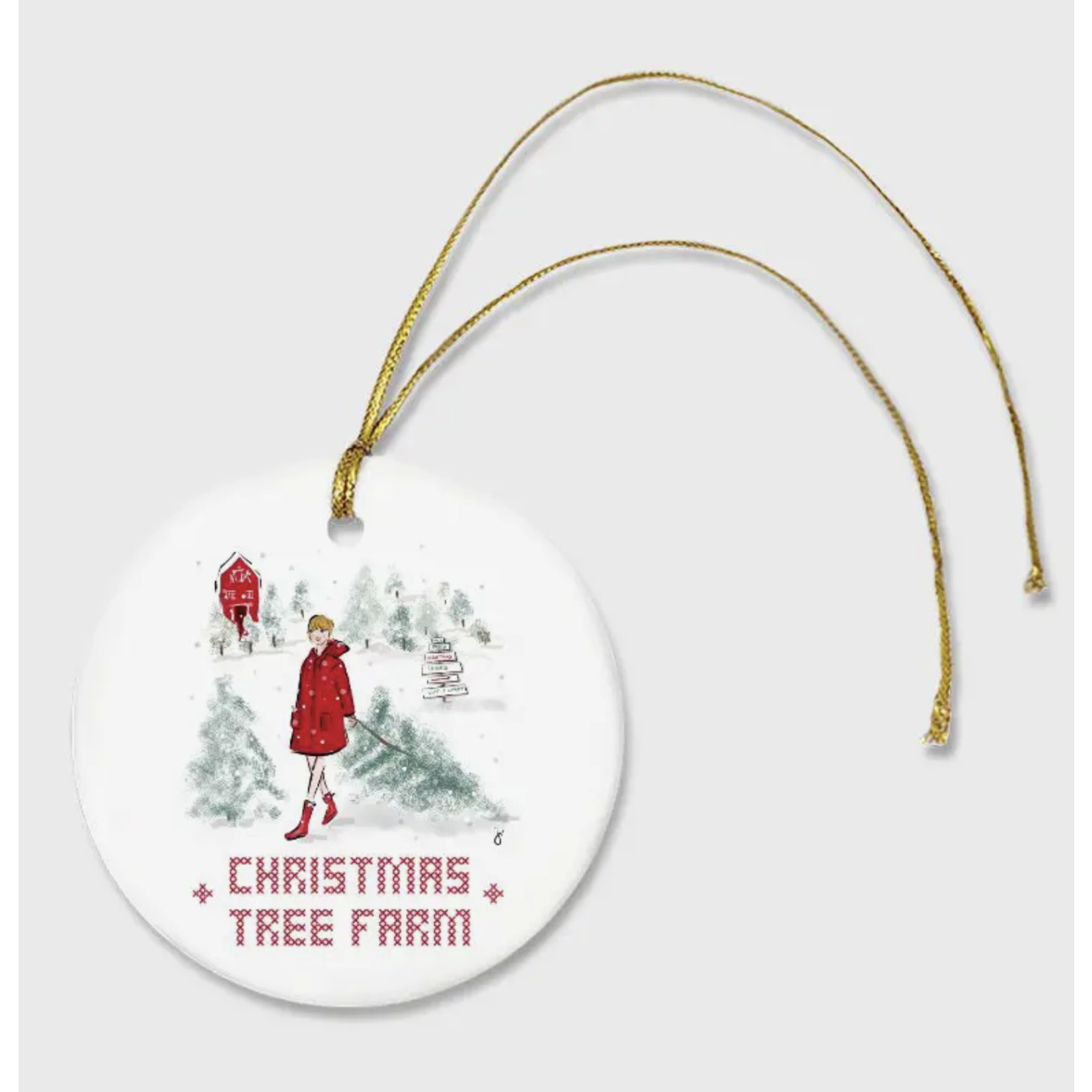 Jennifer Vallez Taylor Swift Christmas Tree Farm Ornament - FINAL SALE