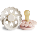 Mushie FRIGG Andersen Natural Rubber Baby Pacifier (Cream / Blush)